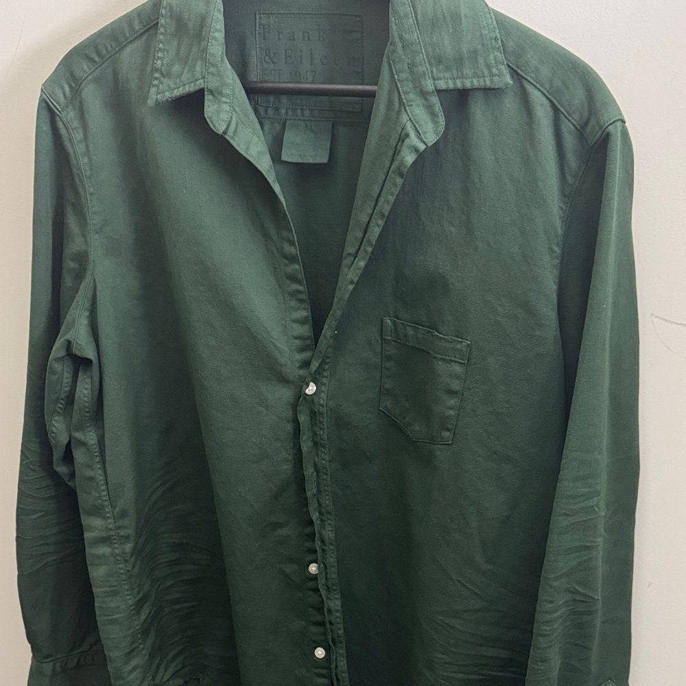 Frank & Eileen Deep Green Button Down Shirt